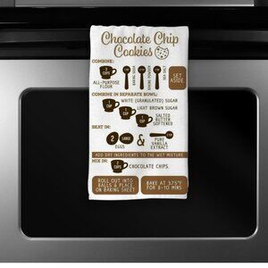 Chocolate Chip Cookies Recipe Microfiber Kitchen Towel